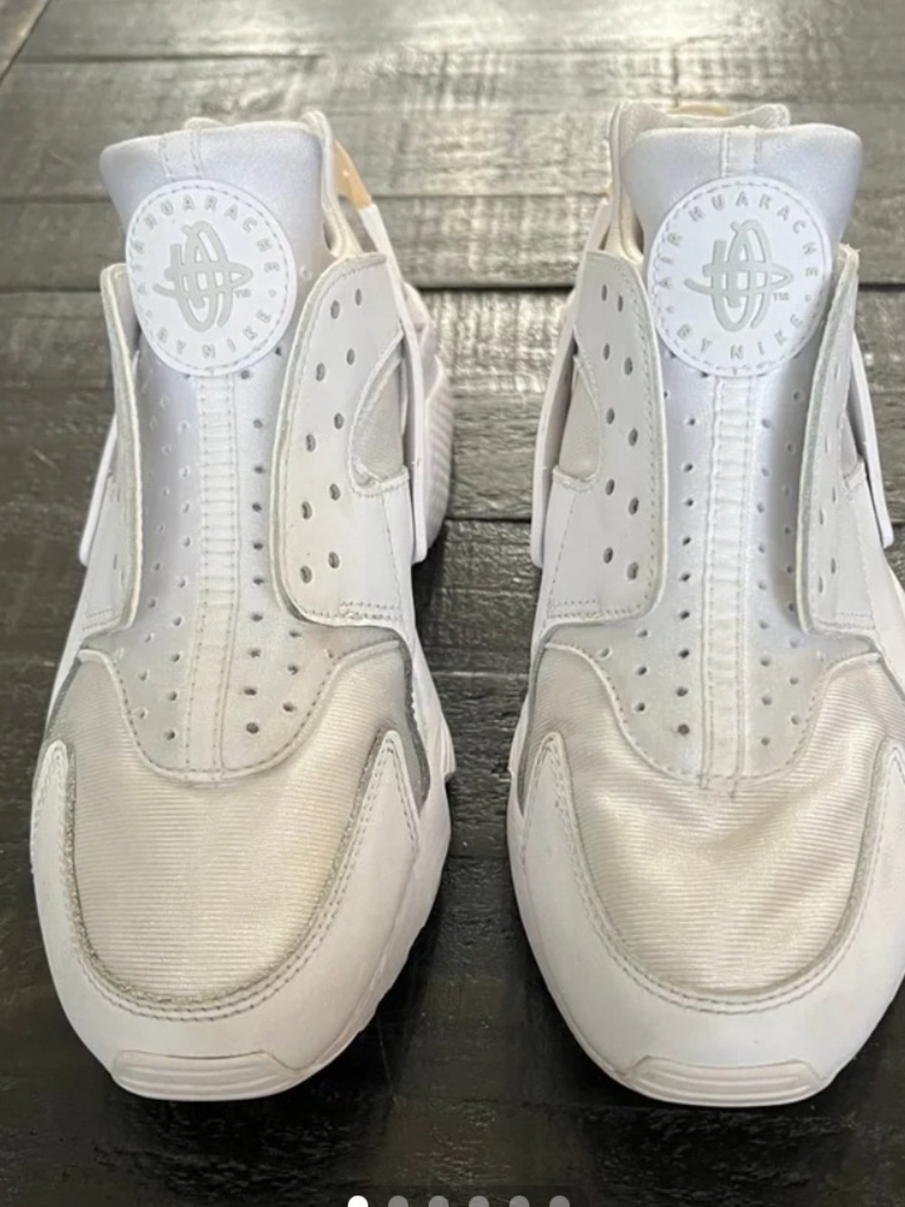 Nike White Air Huarache Slip-On Sneakers